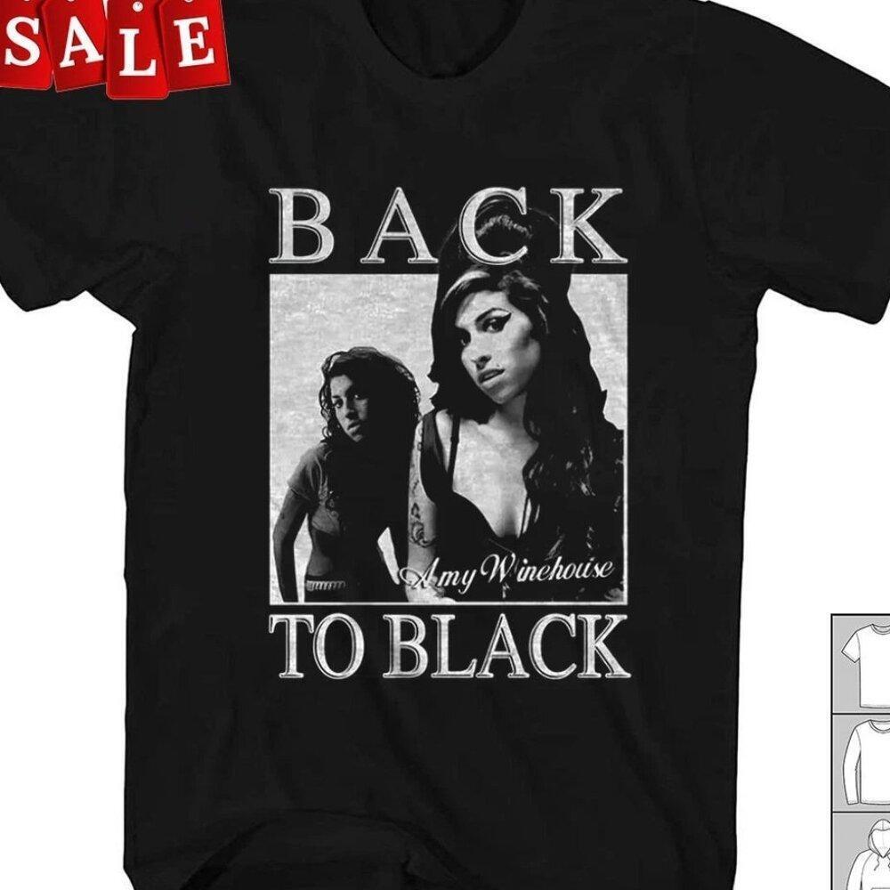Amy Winehouse Back To Black Gift For Fans Unisex All Size T-Shirt